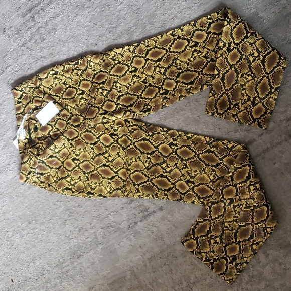 Good American Snake Print Skinny Edgy Chic Jeans High Rise Faux Stretch - Picture 3 of 6